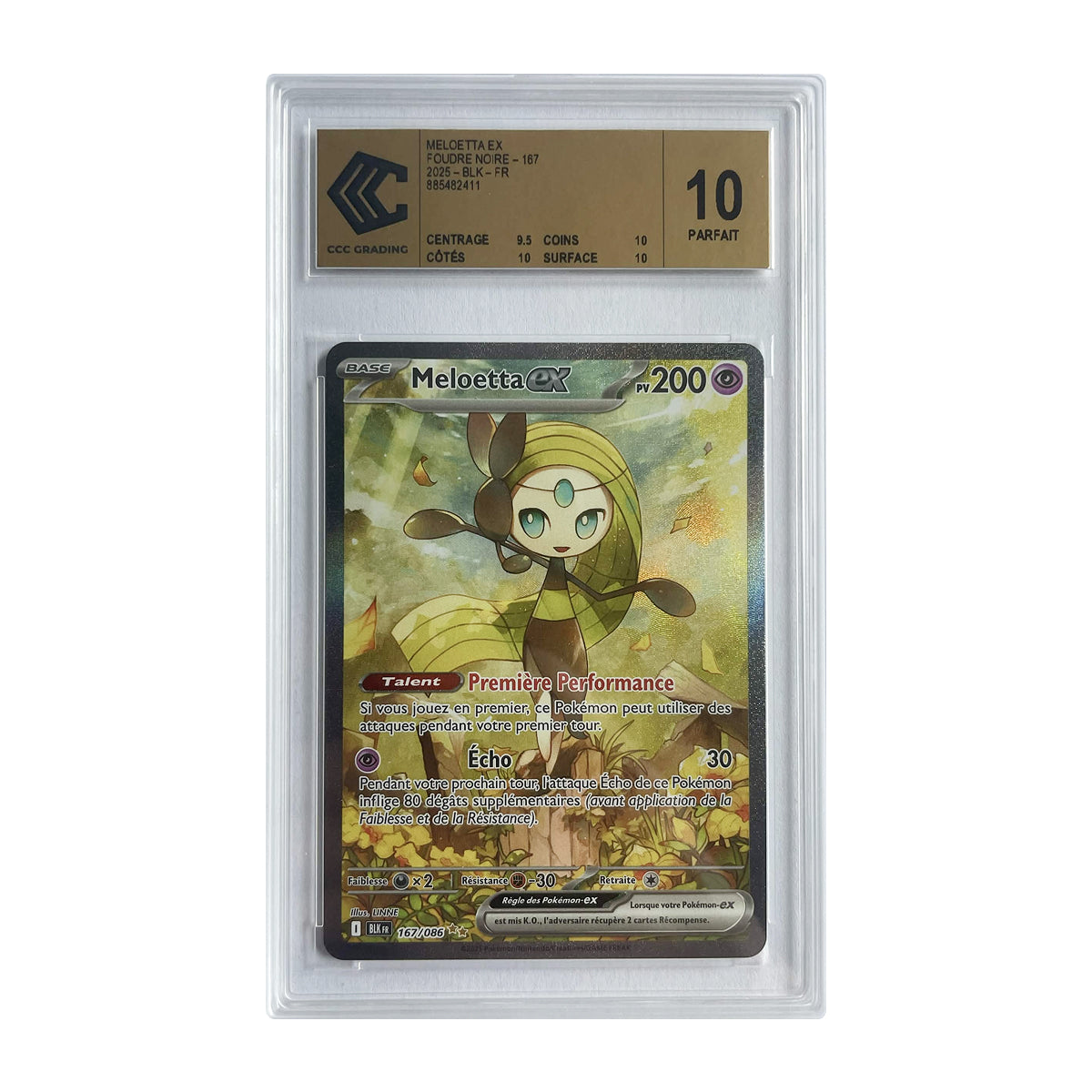 CCC 10 Gold - Meloetta ex Foudre Noire - BLK 167 - Pokémon