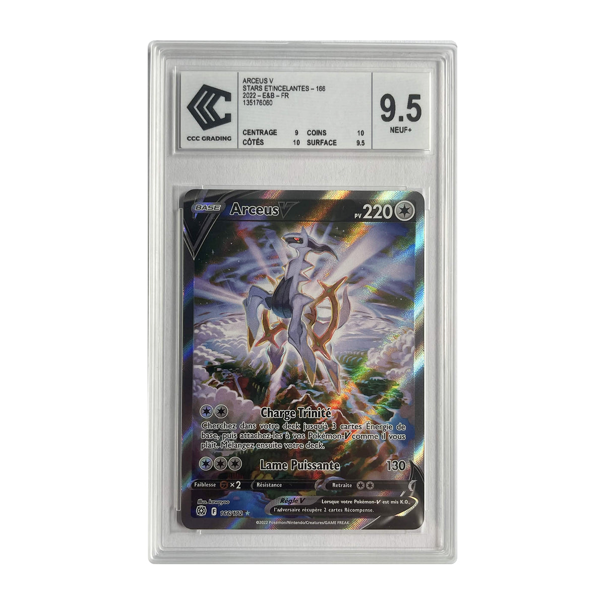 CCC 9.5 - Arceus V Stars Étincelantes - BRS 166 - Pokémon