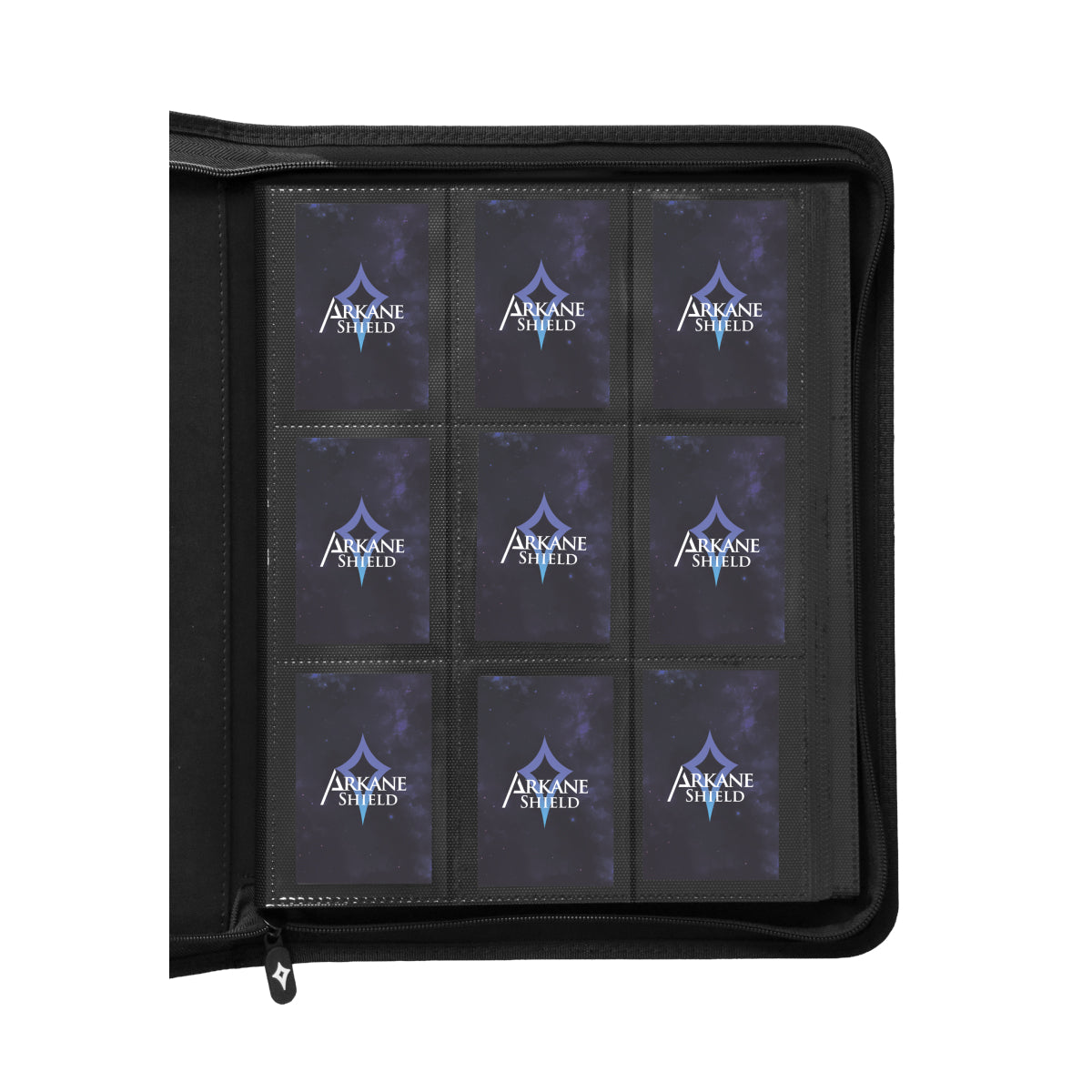 Classeur premium 360 cartes format 3x3 – Étui inclus - Mystic Purple - Arkane Shield