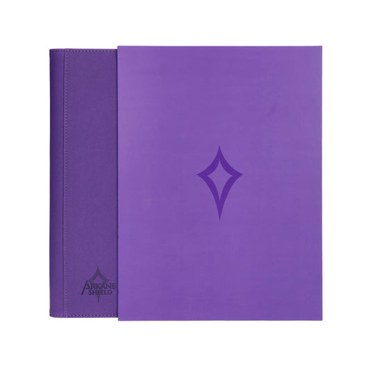 Classeur premium 360 cartes format 3x3 – Étui inclus - Mystic Purple - Arkane Shield