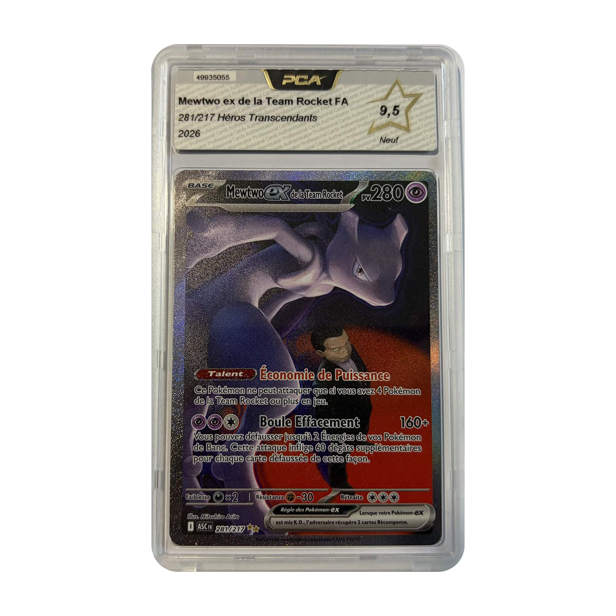 Mewtwo ex de la Team Rocket 281 PCA9.5