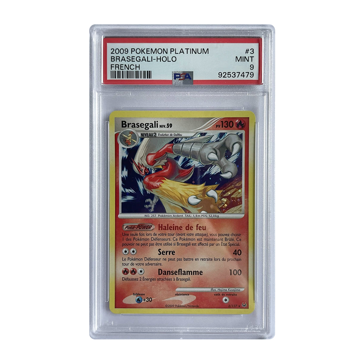 PSA 9 - Brasegali Platine Pl.3 - Pokémon
