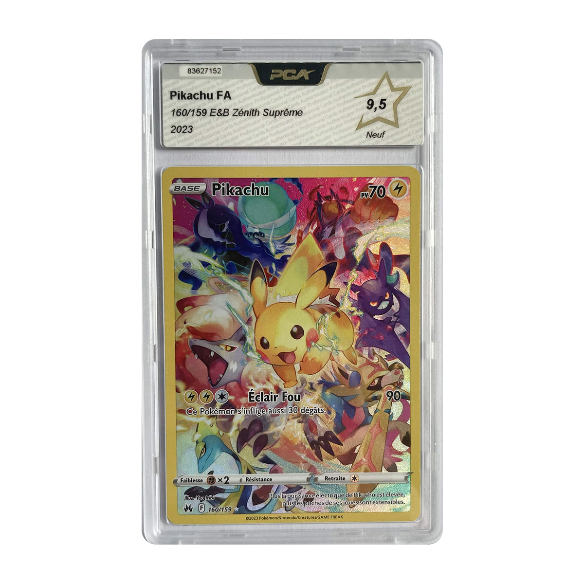 PCA 9.5 - Pikachu Zénith Suprême CRZ 160- Pokémon