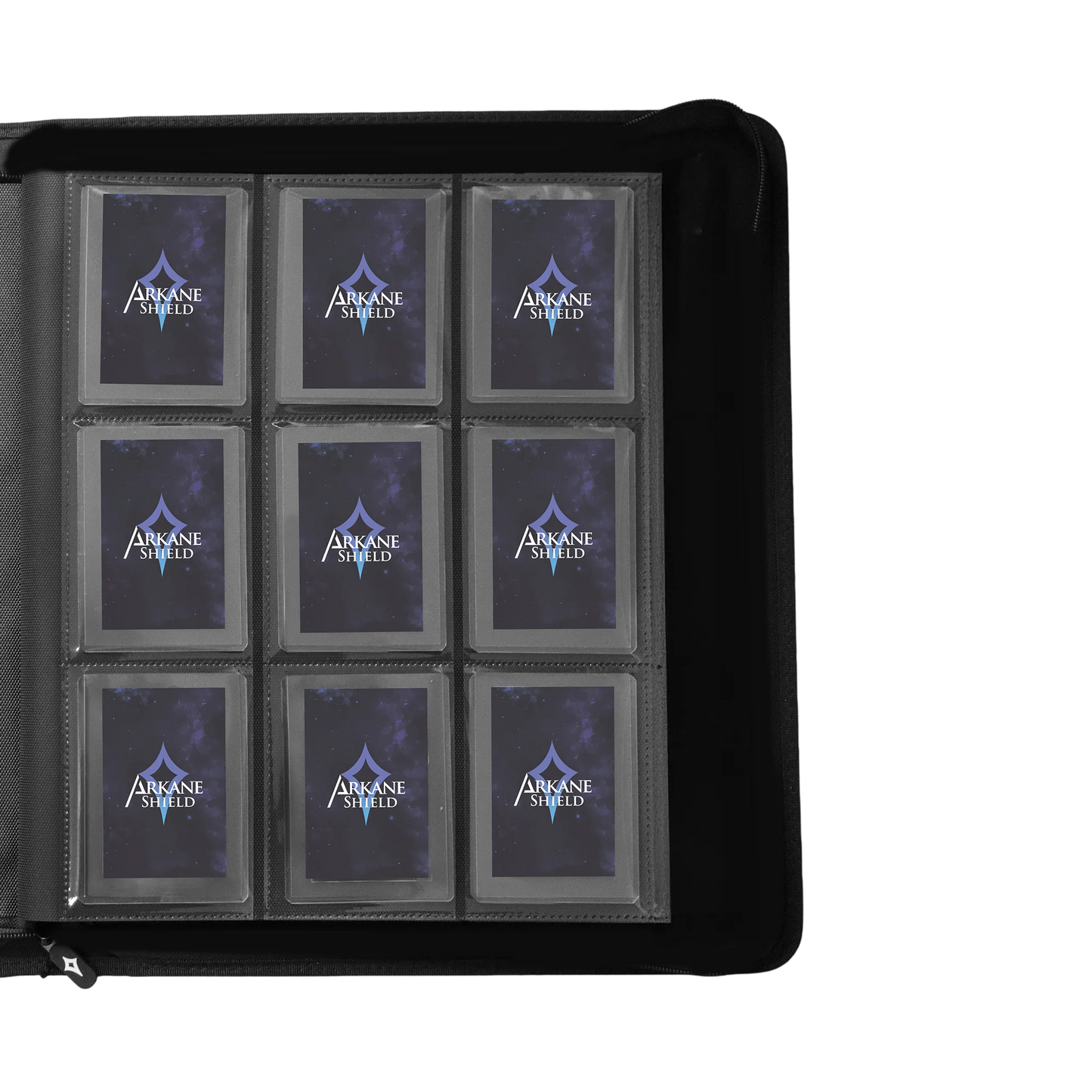 Classeur Toploader 252 cartes format 3x3 premium - Noir - Arkane Shield